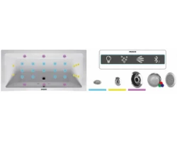 [433015] Гидромассажная система Riho JOY, аудиосистема, 14 аэрофорсунок, Bluetooth, 1 подводный светильник хромотерапии +283470 ₽