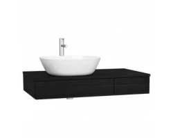 [481915] Тумба под раковину Vitra Origin 90 см, подвесная, черный дуб, чаша слева/справа, 65673/65676 +72990 ₽