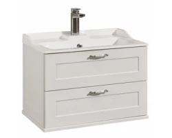 [512783] Тумба с раковиной Акватон Леон 65 подвесная, 1A1870K0LBPS0, цвет дуб белый +26890 ₽