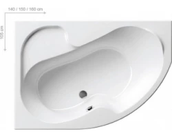 [182618] Акриловая ванна Ravak Asymmetric 170 x 110 см, левая, белая, C481000000 +68310 ₽