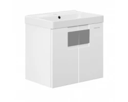 [103773] Тумба под раковину Edelform Glass 60, 2 ящика, белая 