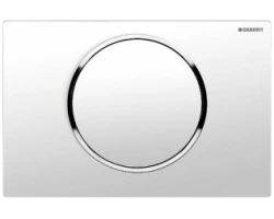 [113067] Клавиша Geberit Sigma Type 10 115.758.KJ.5, одинарный смыв, рамка-белая/кнопка-белая/кольцо-глянцевый хром +14571 ₽