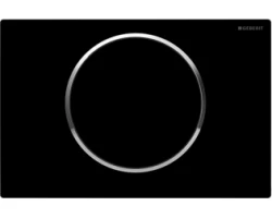 [117213] Клавиша Geberit Sigma Type 10 115.758.KM.5 , одинарный смыв, рамка-чер./кнопка-чер./кольцо-хр.глян +13990 ₽