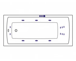 [158147] Система гидромассажа Excellent Smart: 6 форсунок Midi-Djet, массаж спины 6 форсунок Micro-Djet, массаж ступней 2 форсун +59455 ₽