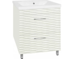 [201575] Тумба под раковину Style Line Ассоль 70 ЛС-00000358 Люкс Plus, 70 см, напольная, техно платина +16206 ₽
