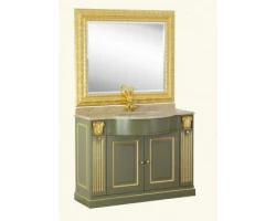 [301111] Комплект мебели Migliore Ravenna 120 см без пенала, цвет олива, декор золото +331120 ₽