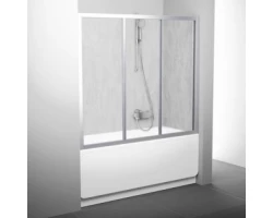 [308525] Шторка для ванн Ravak AVDP3-160, профиль сатин, витраж полистирол рейн, 40VS0U0241 +30800 ₽