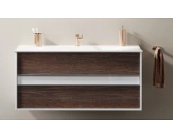 [313683] Тумба под раковину Clarberg Evolution 120 EV0112CD, цвет - белый/крафт темный +85014 ₽