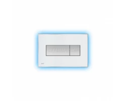 [313945] Кнопка управления AlcaPlast M1470-AEZ111 с цветной пластиной, светящаяся кнопка белая, свет голубой +29641 ₽