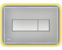 [313969] Кнопка управления AlcaPlast M1471 - R с цветной пластиной, светящаяся кнопка сталь матовая, свет радуга +40462 ₽