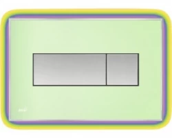 [313971] Кнопка управления AlcaPlast M1472 - R с цветной пластиной, светящаяся кнопка зеленая, свет радуга +40462 ₽