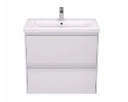 [325581] Тумба под раковину Velvex Klaufs 80 tpKLA.80.2Y-616.216 подвесная, 2 ящика, белый глянцевый +18614 ₽
