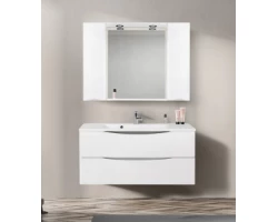 [346173] Зеркальный шкаф BelBagno Marino MARINO-SPC-1200/750-2A-BL-P, 120 х 75 см, с LED-подсветкой, Bianco Lucido - белый гляне +19180 ₽