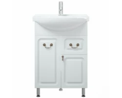 [356129] Тумба под раковину Corozo Элегия Ретро 60 Z1 SD-00000010, 60 см, напольная, белая +6495 ₽