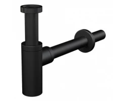[360993] Сифон для раковины AlcaPlast A400BLACK DN32 Design цельнометаллический, цвет - черный матовый +13583 ₽