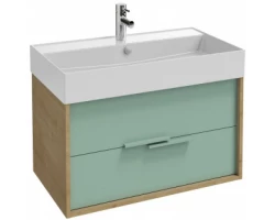 [441403] Тумба под раковину Jacob Delafon Vivienne 80 см, корпус арлингтонский дуб, фасад оливковый сатин, без ручек, EB1584-E70 +67050 ₽