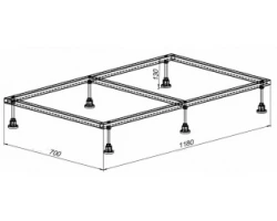 [444523] Каркас для литьевого поддона Aquanet, 1200х800, нержавеющая сталь,267177 +4392 ₽