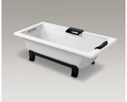 [446963] Ванна чугунная Jacob Delafon Archer, 170 x 80 см, отдельностоящая, с отверстиями для поручня, белая, ножки в комплекте, +183000 ₽