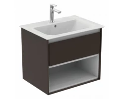 [461115] Тумба под раковину Ideal Standard Connect Air 60 см, подвесная, темно-коричневый матовый, белый матовый, E0826VY +71391 ₽