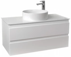 [470419] Тумба со столешницей под раковину Jacob Delafon Madeleine, 100 см, со светодиодной подсветкой, белая матовая, EB2084-J5 +69640 ₽