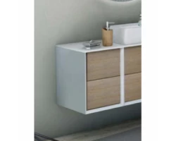 [306049] Шкафчик Cezares Bellagio 54719 35 см подвесной, совместимый с тумбой, цвет rovere tabacco +30720 ₽