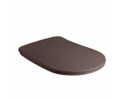 [312657] Сиденье для унитаза Kerasan Nolita 539175 SLIM быстросъемное, цвет Borgogna matt, петли хром с микролифтом +24320 ₽