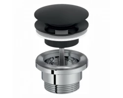 [313496] Донный клапан для раковины Jacob Delafon Nouvelle Vague E30536-BL, с системой клик-клак, универсальный, черный матовый +7030 ₽