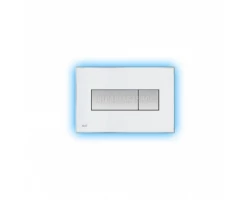 [313945] Кнопка управления AlcaPlast M1470-AEZ111 с цветной пластиной, светящаяся кнопка белая, свет голубой +29641 ₽