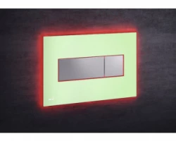 [313955] Кнопка управления AlcaPlast M1472 - AEZ113 с цветной пластиной, светящаяся кнопка зеленая, свет красный +29641 ₽