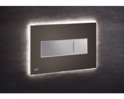 [313956] Кнопка управления AlcaPlast M1473 - AEZ110 с цветной пластиной, светящаяся кнопка коричневая, свет белый +29641 ₽