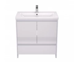 [325585] Тумба под раковину Velvex Klaufs 80 tnKLA.80.2D.1Y-616.216 напольная, 2 двери, 1 ящик, белый глянцевый +17496 ₽