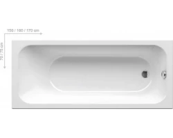 [363622] Акриловая ванна Ravak Chrome Slim, 150 х 70 см, белая, C721300000 +47250 ₽