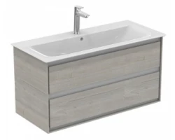 [461243] Тумба под раковину Ideal Standard Connect Air 100 см, подвесная, светло-серое дерево, белый матовый, E0821PS +122436 ₽