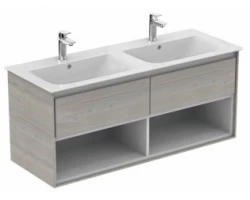 [461471] Тумба под раковину Ideal Standard Connect Air 120 см, подвесная, светло-серое дерево, белый матовый, E0829PS +115159 ₽