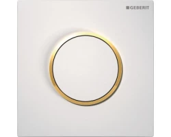 [475895] Ручной пневмопривод Geberit Type 10 для писсуара, клавиша - белый, кольцо - позолота, 116.015.KK.1 +25776 ₽