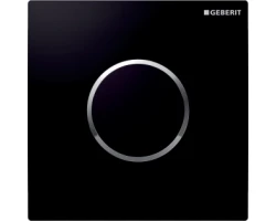 [475919] ИК привод смыва Geberit Sigma Type 10 HyTroniс для писсуара, панель и клавиша - черные, кольцо - глянцевый хром, питани +50384 ₽