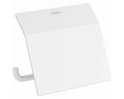 [565611] Держатель туалетной бумаги Hansgrohe AddStoris, с крышкой,  белый матовый, 41753700 +9180 ₽