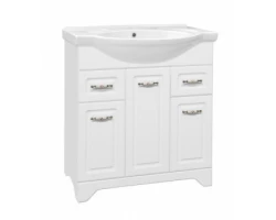 [583595] Тумба с раковиной Style Line Олеандр-2, 75 см, Люкс, напольная, белая, ЛС-00000048/WH110259 (отсутствует упаковка) +17852 ₽