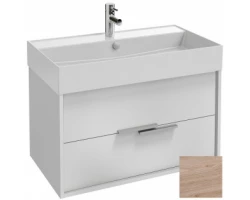 [615397] Тумба под раковину Jacob Delafon Vivienne 80 см, корпус дуб давос натуральный, фасад дуб давос натуральный, ручки хром, +36470 ₽
