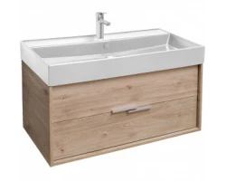 [615421] Тумба под раковину Jacob Delafon Vivienne 100 см, корпус дуб давос натуральный, фасад дуб давос натуральный, ручки хром +38170 ₽