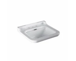 [631057] Раковина керамическая Kerasan Waldorf 60 х 55 см, 3 отверстия под смеситель, белая, заглушка хром, 4140K1bi/cr*3 +24865 ₽