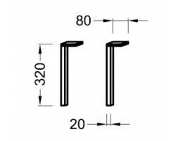 [192444] Комплект ножек Jacob Delafon Stillness EB918-NF, 32 см +12900 ₽