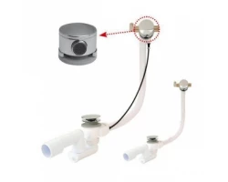 [199913] Слив-перелив с функцией наполнения ванны Jacob Delafon E6D134-CP +17733 ₽