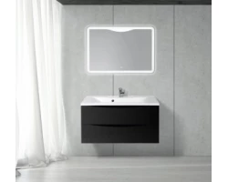 [292161] Тумба под раковину BelBagno Marino MARINO-1000-2C-SO-NL-P, 100 х 44,5 х 55 см, Nero Lucido - черный глянец +22860 ₽