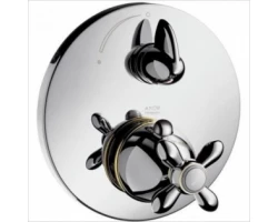 [305768] Смеситель для душа AXOR Carlton 17705090, термостатический, хром с золотом +301420 ₽