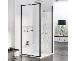 [334487] Душевой уголок Ravak Pivot PDOP2+PPS 120 х 80 см, профиль черный, витраж транспарент, 03GG0300Z1/90G40300Z1 +90630 ₽