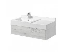 [334676] Тумба под раковину Акватон Сакура 100, 1A234901SKW80, белый глянцевый/ольха наварра +21440 ₽