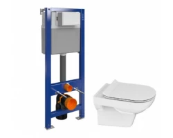 [502519] Инсталляция Cersanit Aqua Smart M40 кнопка Movi пластик, хром глянцевый, с унитазом Cersanit Carina XL CO DPL EO slim,  +10990 ₽