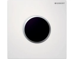 [476735] ИК привод смыва Geberit Sigma Type 10 HyTroniс для писсуара, панель - белая, кольцо - матовый хром, питание 230W, 116.0 +55494 ₽