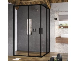 [477527] Душевой уголок Ravak Blix BLSRV2K+BLSRV2K, 80 х 90 см профиль чёрный, витраж транспарент, X1XM40300Z1/X1XM70300Z1 +66330 ₽